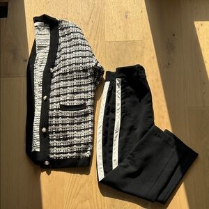 ARITIZIA Black and White stripe Pants